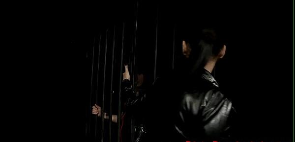  Caged euro slave dominated by mistress